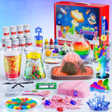90 Lab Experiments Science Kit for Kids, STEM Activities Educational Scientist Toys Gifts for Age 6-12 Year Old Boys Girls, Chemistry and Physics Set Toys, Volcano Eruption Sbekiev