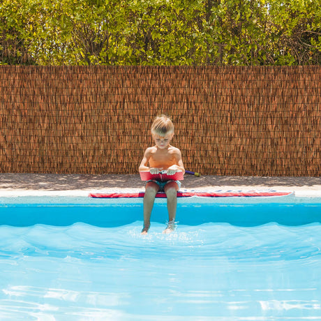 SHYDZYYC Brown 6FT X 16.4FT Reed Fencing Roll, Balcony Privacy Reed Shade Bamboo Fencing Garden Fence Border, Wind Block Sunshade Fence Screen for Outdoor Yard Patio Flower Bed Edge SHYDZYYC