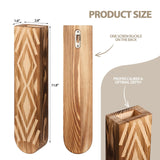 WEWEOW Wall Planter, Geometric Pattern Wall Vase for Living Room and Farmhouse Wall Decor, 3 Pack Hanging Planter for Holding Dried Flowers and Faux Greenery, Modern Wood Planter WEWEOW