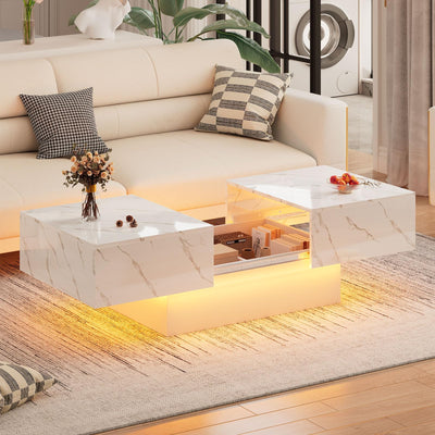 HedoAjim Coffee Table with Large Storage for Living Room Farmhouse Center Tables Mesas De Centro para Salas Modernas Nesting Modern Coffee Table for Reception Room