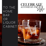 Personalized 5 pc Whiskey Decanter Set - 9 Design Options - Limited Edition, Custom Liquor Decanter | 25 Oz, 750ml Liquor Decanter w/ 4pcs Whiskey Glass Set #1 Amazing Items