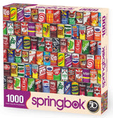 Springbok - Retro Refreshments - 1000 Piece Jigsaw Puzzle- Vintage soft drink can collage to challenge your brain Springbok