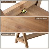 RowyPoey Solid Wood Bench, 43" Farmhouse Entryway Bench for Living Dining Room, Rustic Storage Bench Seat for Indoors and Outdoors, Natural RowyPoey