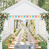 COBIZI 10x30 Party Tent Heavy Duty, 10x30 Tent Canopy with Removable Sidewalls & 4 Built-in Sandbag, Commercial Wedding Large Tent, UV 50+, Waterproof, White COBIZI