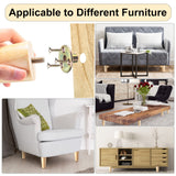 Maitys 4 Inch Round Solid Furniture Legs Furniture Wooden Replacement Feet Chair Dresser Couch Legs Table Cabinet Sofa Legs Footstool DIY Projects for Home (Wood,16 Pcs) Maitys