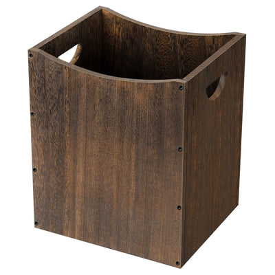 Wood Trash Can 5.3 Gallon Office Wastebasket Farmhouse Rectangular Garbage Can with Built-in Handles Small Trash Can for Bedroom Office Kitchen Bathroom Under Desk Large Storage