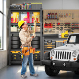 PRESTELION 72" H|35" W All-Metal Garage Shelving-Easy Assembly 5-Tier Shelving Unit|Heavy Duty Adjustable Shelf for Industrial,Warehouse,Basement,Black PRESTELION