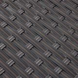 Seekverse 46" Outdoor Rattan Backless Bench Set of 2, All-Weather Patio Garden Bench for Backyard, Porch, or Lawn, Durable Steel Bench for Outdoor Spaces Seekverse