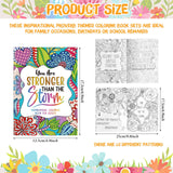 Liliful 144 Pcs Flower Coloring Book Bulk for Adult Kids DIY Art Stress Relief Drawing Book with Patterns for Adults, Party Favors, Goodie Bag Filler and Holiday Gifts (Motivate) Liliful