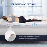 Bedsure 4.5 Inch Memory Foam Mattress Topper King Size, Dual Layer 2.5 Inch Gel Memory Foam & 2 Inch Waterproof Pillow Top Cooling Mattress Pad, Deep Pocket Fits 8"-21" Mattresses, Medium Support Bedsure