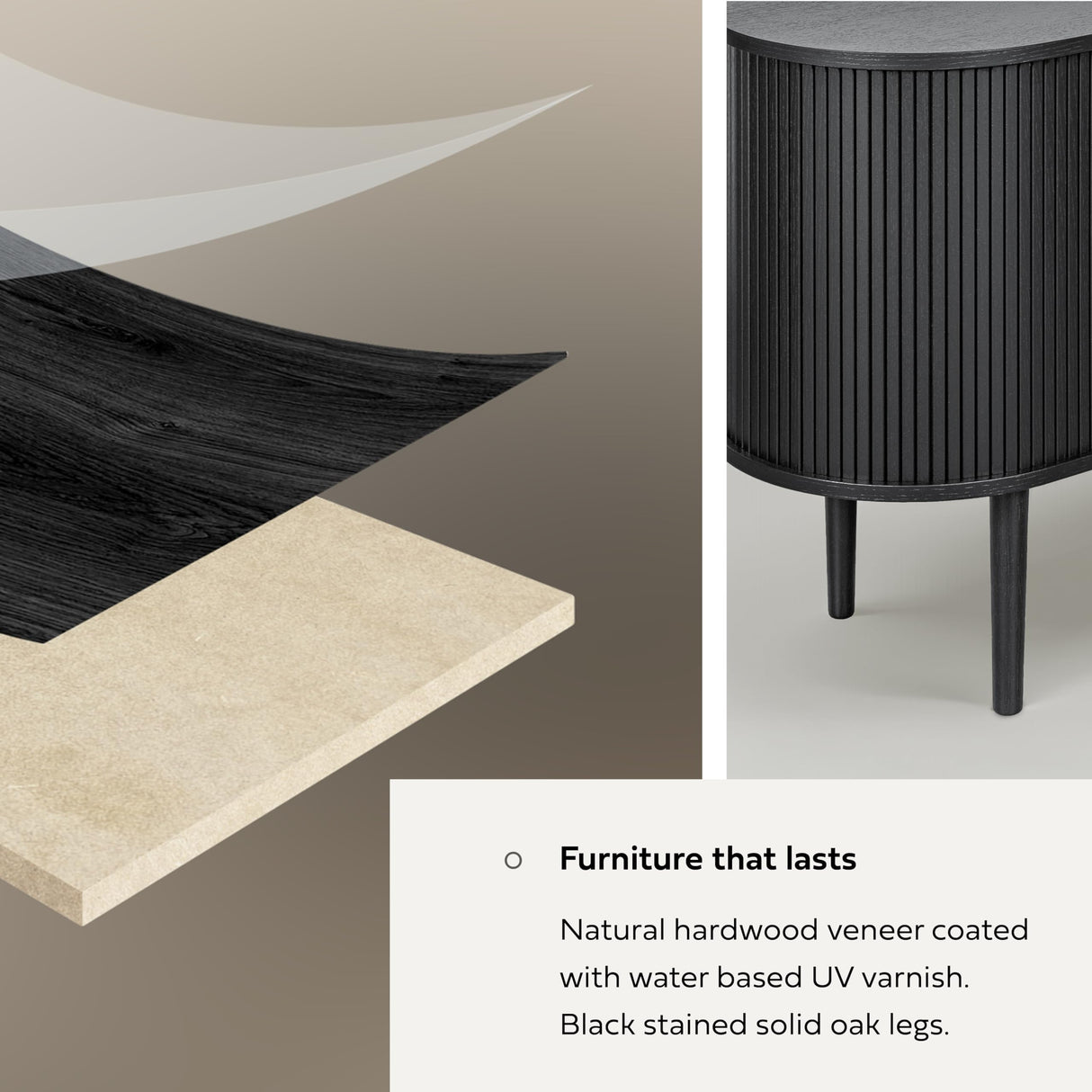 WERMO 55'' Black Sideboard Storage Cabinet with Doors and Shelves - Black Credenza Storage Cabinet for Office, Bedroom Storage Cabinet, Hallway Storage Cabinet, Black Buffet Cabinet (Black Oak) WERMO