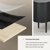 WERMO 55'' Black Sideboard Storage Cabinet with Doors and Shelves - Black Credenza Storage Cabinet for Office, Bedroom Storage Cabinet, Hallway Storage Cabinet, Black Buffet Cabinet (Black Oak) WERMO