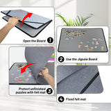 Folding Puzzle Board with 6 Sorting Trays and Felt Mat,for Storage and Saver, Non-Slip Surface,for Puzzle Board 1000 Pieces QCFDLCX