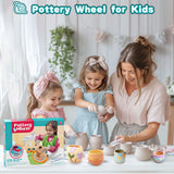 Pottery Wheel for Kids-Complete Pottery Painting Kit Arts and Crafts for Kids Ages 8-12, Clay Sculpting Tools with 1.7lb Air Dry Clay, Birthday Christmas Gifts Toys for Boy Girls Age 6 7 8 9 10 11 12 Fedonak