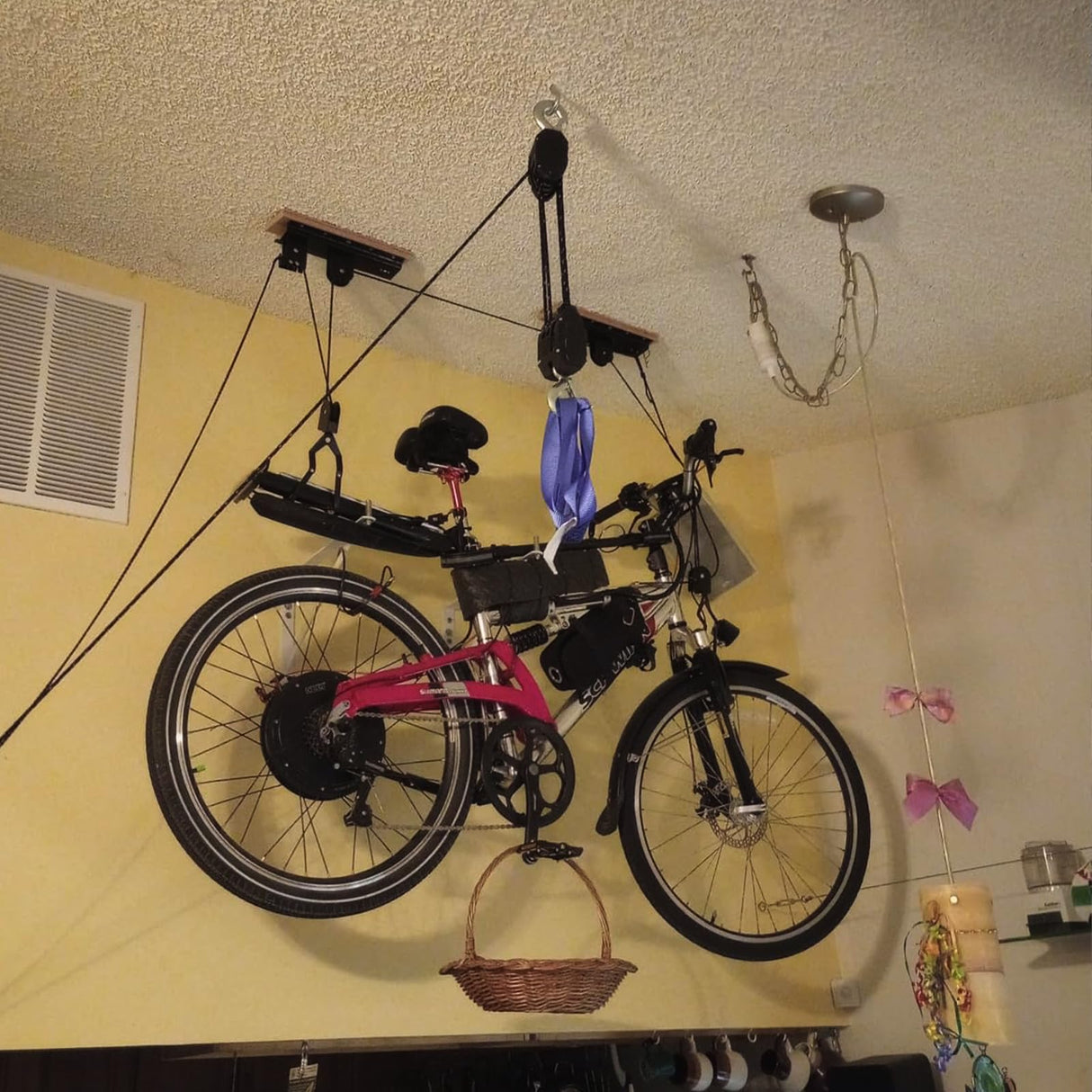 ‌XSTRAP STANDARD Heavy-Duty Block and Tackle Pulley System, 1000LB wCapacity, 5:1 Lifting Power, 50FT Rope Hoist with 2 Soft Loops for Garage, Hunting, Tree Cutting, Deer Hoist, DIY Attic Lift, Black XSTRAP STANDARD