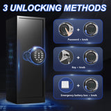 8-10 Gun Safe, Large Gun Cabinet for Home Rifle and Shotgun, Long Gun Safes for Rifles and Pistols, Quick Access Gun Safe with Digital Keypad Gun Safes with Adjustable Shelves & Pistol Pockets Marcree