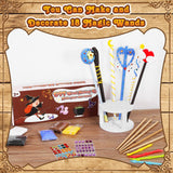 EnchantZone Magic Wand Making Kit DIY Wizard Princess Wand Craft Set for Kids Make Your Own Wands for Birthday Party Favors, Deluxe Accessories to Make 18 Wands EnchantZone