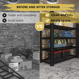 Heavy Duty Garage Shelving Unit with Wire Grid Shelves, 76.6" H x 60" W x 24" D, 5-Tier Adjustable Metal Shelving, Industrial Garage Storage Shelf for Heavy Duty Shelving, Storage Room, Basement-3Pack WOZBUD