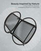 SONGMICS Patio Furniture Set 3 Pieces, Garden Bistro Set, Acapulco Chairs, Outdoor Seating, Side Table and 2 Chairs, Indoor and Outdoor Conversation Set, Balcony Porch, Ink Black UGGF021B01 SONGMICS