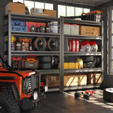 SFTORMAS Garage Shelving Heavy Duty Adjustable Storage Shelves Unit,Metal Utility Rack Shelf for Industries, Warehouses, Basement (with Fences 5-Tier 78" Hx47.2 Wx18 D) SFTORMAS