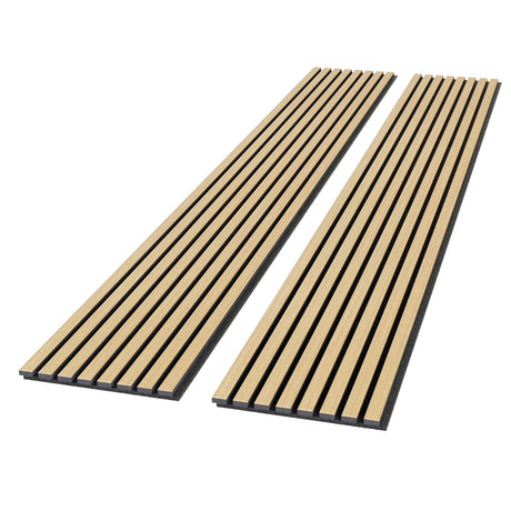 Wood Wall Panels, 2-Pack 94.5" x 12.6" Soundproof Wall Panels, Wood Slat Wall Panels for Wall Decor, Natural Oak AEVDOY