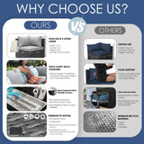 NICESOUL® 29.3'' High Back Plus Size Rattan Outdoor Patio Furniture Sectional Sofa Sets with Natual Gas/Propane Fire Pit Table, Outdoor Wicker Conversation Couch Sets Grey 9 Piece NICESOUL