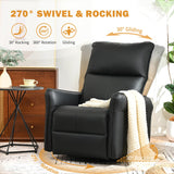 QKFF Power Swivel Rocker Recliner Chair for Nursery, Upholstered 270° Swivel Glider Chair with USB Ports, Power Recliners for Small Spaces Living Room QKFF