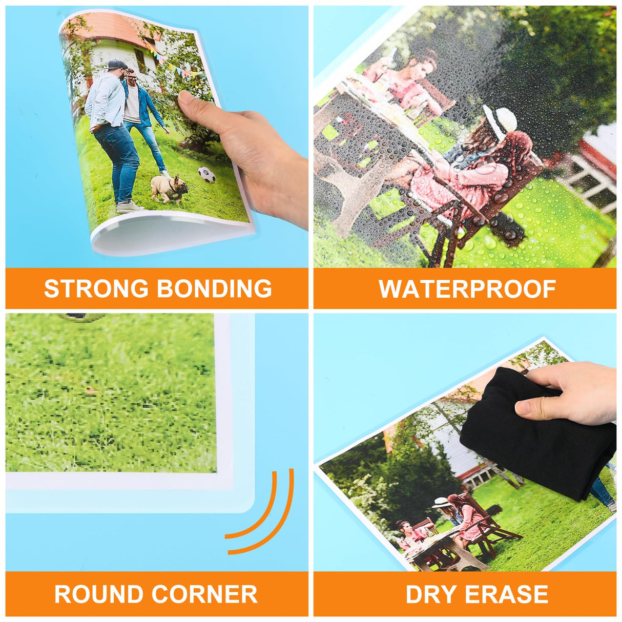 CAREGY Thermal Laminating Pouches, 300 Pack Laminating Sheets, 3 Mil, 9 x 11.5 Inches Lamination Sheet Paper for Laminator, Clear, Letter Size, Office and School Supplies CAREGY