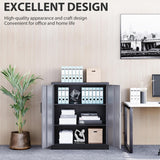 Metal Storage Cabinet with Doors and Shelves,Garage Storage Cabinet with Lock,Black Grey Metal Cabinet with Locking Doors,Steel Cabinet,Lockable Storage Cabinet for Home,Office,Garage Cabinets SISESOL