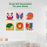 jackinthebox Poke Poke Art – Animals Theme Like Tortoise, Snail, Lion, Owl, Macaw, Butterfly, Mess-Free Sewing Art for Kids, Great Gift for Children, Toys for Girls and Boys Ages 4 5 6 7 8 jackinthebox