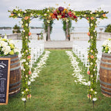 VINGLI Garden Arbor, Arch Archway for Wedding Ceremony Party, Steel Garden Trellis for Plant Climbing, Christmas Garden Decorations Pergola for Garden, Backyard, Lawn (Black) VINGLI