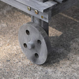 Outsunny 36'' Wooden Potting Bench Work Table with 2 Removable Wheels, Sink, Drawer & Large Storage Spaces, Gray Outsunny