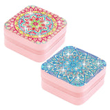 ARTopet 2PcsDIY Diamond Art Painting Jewelry Bag with Zipper Mandala Large Capacity Organizer Storage Box Special Shaped Crystal Rings Necklace Bracelet Gift Case for Women Girls ARTopet