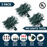 Joiedomi Clear Christmas String Lights Indoor,300(3x100) Mini Warm White Fairy Light,64.2 FT Lighting Decor for Patio Dorm Classroom Bedroom Holiday Wedding Party Garland Birthday Festival,Green Wire Joiedomi