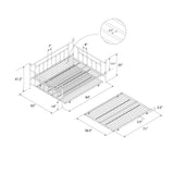 DHP Manila Metal Queen Size Daybed and Full Size Trundle (White) DHP
