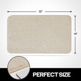 LUX XD Non-Slip Door Mat Low Profile Shoe Scraper Dirt Trapper Polyester Doormat, Super Absorbent, Ideal for Indoor Outdoor High Traffic Area 18 x 30 Inches Beige LUX XD