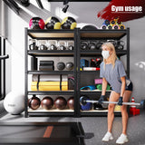 72''H/45''W Garage Shelving Heavy Duty 5-Tier Adjustable Storage Shelves Unit,2500 LBS Metal Utility Rack Shelf for Industries, Warehouses, Basement,Black LBVSKK