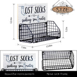 Bnesi Lost Socks,Laundry Room Organization, Farmhouse Laundry Room Decor And Accessories Of Tidying Socks,Rustic Wooden Laundry Sign Wall Decor (style1 black) Bnesi