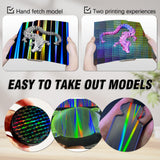 Wefuit 3D Printer H1H Build Plate for Bambu Lab A1/X1C/X1/X1E/P1P/P1S 3D Printer,257x257mm Spring Steel Plate,Double Sided Flexible Sheet Removable Platform (Light Beam H1H +Phantom H1H) Wefuit