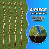 Sportspower Royal Fun Metal Swing Set: 2 Swings/Standing Swing, 2 Kid Roman Glider Swing & 5' Wavy Slide, EXCEEDS All ASTM Safety Standards *Bonus 4pc Anchor Kit* Sportspower