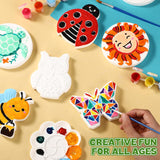 HyDren 8 Pcs Paint Your Own Plaster Stones, Summer Arts and Crafts Painting Kit Outdoor Garden Creative Project DIY Personalized Art Supplies Include Paint Palette Brush Xmas Birthday Gift(Animal) HyDren