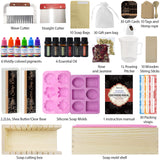 MuseLuxe Soap Making Kit for Adults & Beginners - Soap Making Supplies Melt and Pour - Base,Silicone Molds, Loaf,Molds,Cutter Box,Fragrances,Gifts Card, DIY Craft MuseLuxe