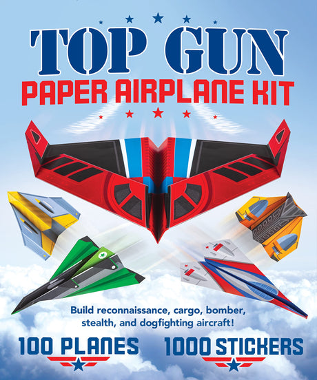 Top Gun Paper Airplane Kit: Build Reconnaissance, Cargo, Bomber, Stealth, and Dogfighting Aircraft! WoodArtSupply
