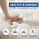 WUYOTRE 14 Inch Full Size Mattress, Cooling Memory Foam Mattresses in a Box with Independent Spring,Soft and Breathable Hybrid Mattresses,Back Pain Relief,CertiPUR-US,Medium WUYOTRE