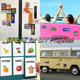 10 Pack Bumper Sticker Magnet, 4"x12" Flexible Magnetic Bumper Sticker with Self Adhesive, Cut-to-Size Bumper Sticker Magnetizer, Turn Any Decal Into a Magnet XIHEYOMI