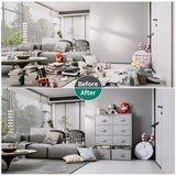 YITAHOME 8 Drawers Dresser - Fabric Storage Tower, Organizer Unit for Room, Living Room & Closets - Sturdy Steel Frame, Easy Pull Fabric Bins & YITAHOME