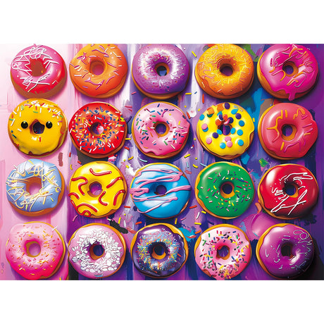 500 Pieces Puzzles for Adults–Colorful Donuts Puzzle for Adults Children Elderly–Recycled Paper Jigsaw Puzzle 500 Pieces–Glossy, Sturdy Pieces Challenging Family Game Great Gift Idea (20.5x15in) Nitktaia
