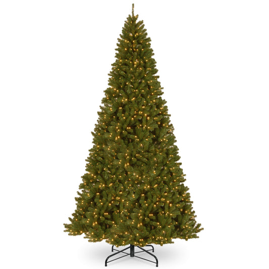 National Tree Company Pre-Lit Artificial Giant Christmas Tree, Green, North Valley Spruce, White Lights, Includes Stand, 16 Feet