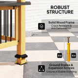Outsunny 13' x 6' Wooden BBQ Grill Gazebo, Hardtop Grill Gazebo with Metal Roof, 2 Bar Shelves and 6 Hooks, Outdoor BBQ Gazebo for Patio, Garden, Backyard, Natural Outsunny