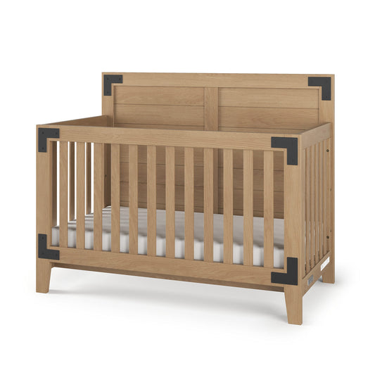 Child Craft Lucas 4-in-1 Convertible Crib, Baby Crib Converts to Day Bed, Toddler Bed and Full Size Bed, 3 Adjustable Mattress Positions, Non-Toxic, Baby Safe Finish (Nutmeg)